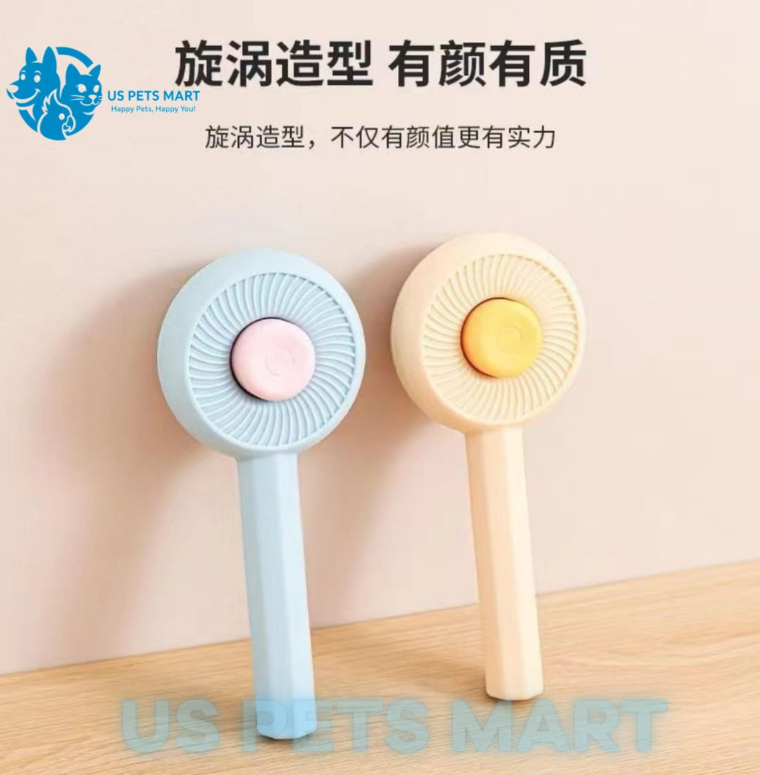 cat face self cleaning brush for cat and dog