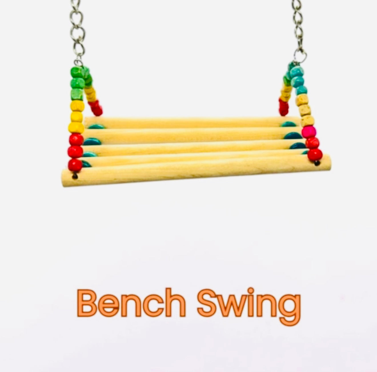 Bench swing toy birds