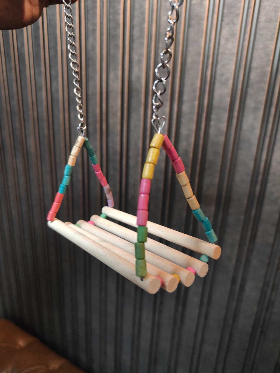 Bench swing toy birds