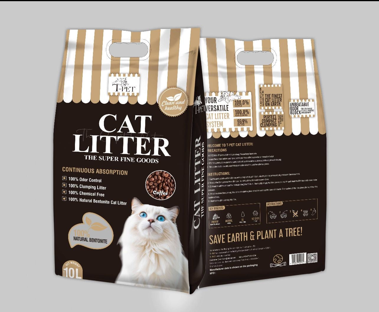 T-pet Bentonite cat litter (10L)