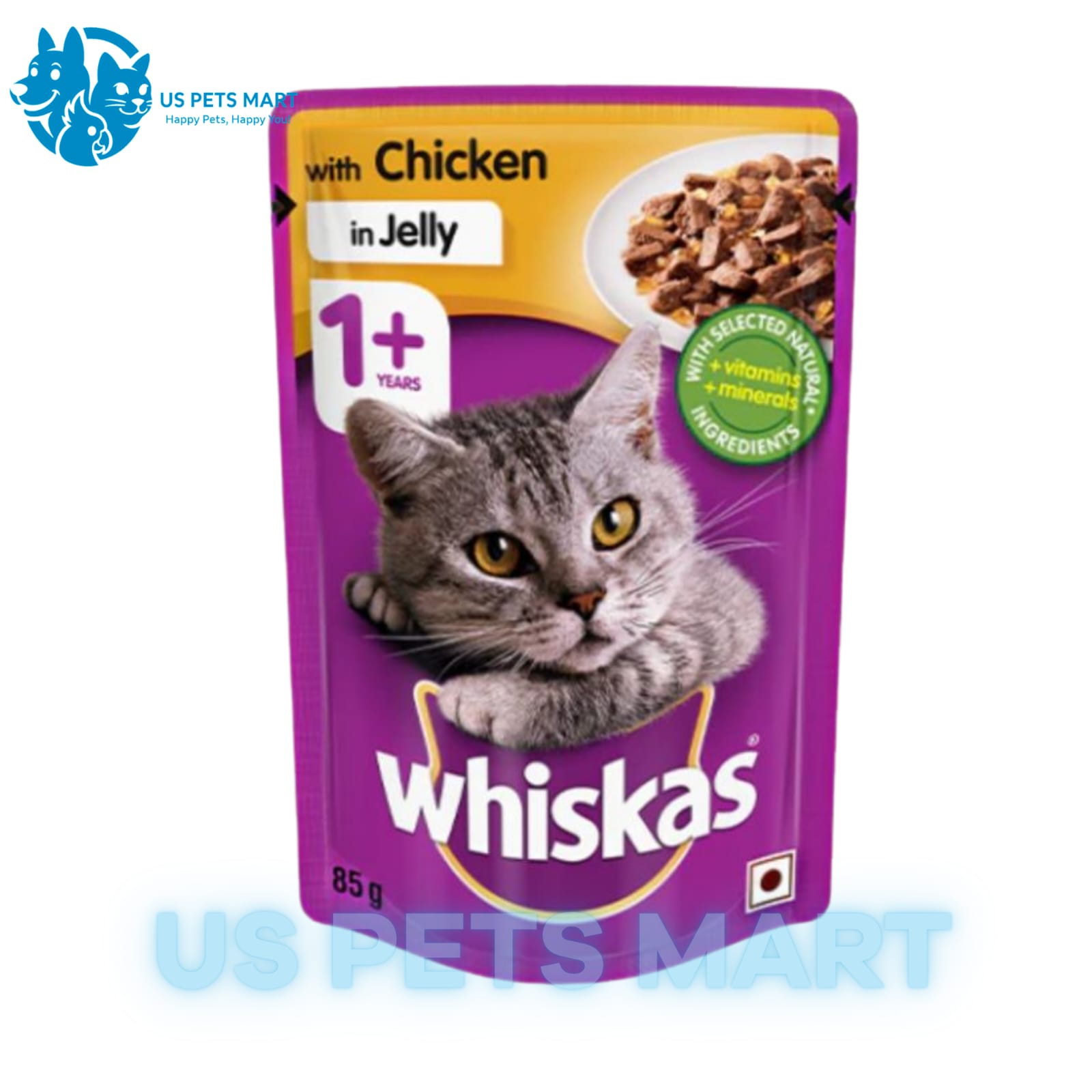 WHISKAS® Poultry Feasts in Jelly 1+ Adult (85 g)