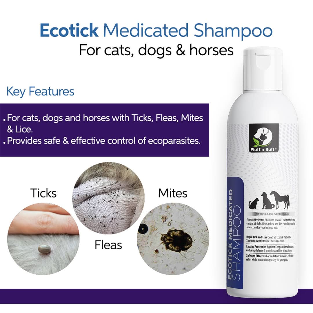 Remu-Ecotiik Medicated Dog& Cat shampoo 120ml