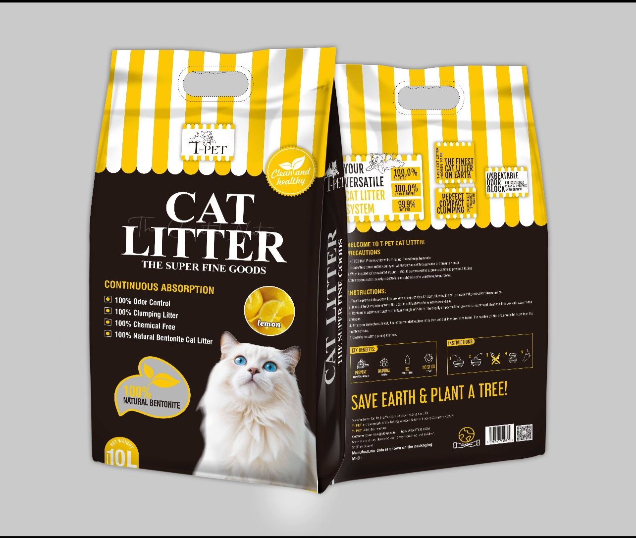 T-pet Bentonite cat litter (10L)